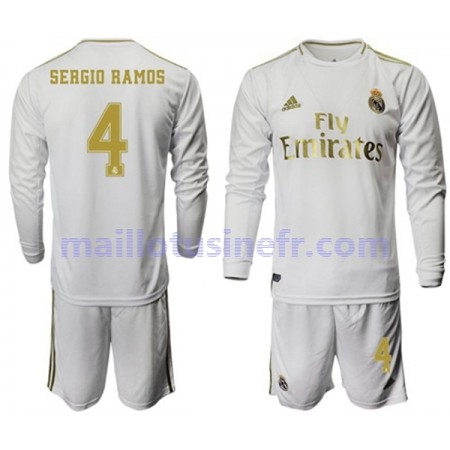Maillot de Foot Real Madrid Sergio Ramos 4 Domicile 2019-20 Manches Longues - Enfant Maillot de Foot Real Madrid Sergio Ramos 4 Domicile 2019-20 Manches Longues - Enfant